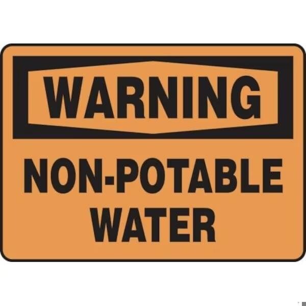 Accuform OSHA WARNING SAFETY SIGN NONPOTABLE MCAW301VA MCAW301VA - main